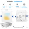 HONZIN 12 Pack 4 Inch Square Recessed Lighting, 5CCT Ultra
