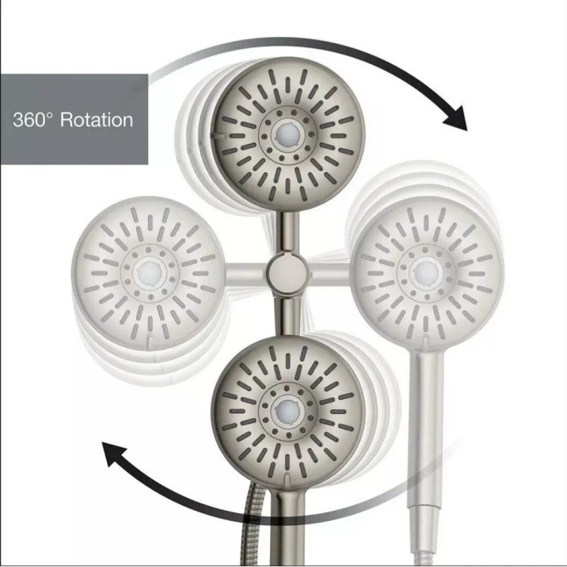 KOHLER Dual Shower Heads 3-Spray Round Wall Mount Hand Shower