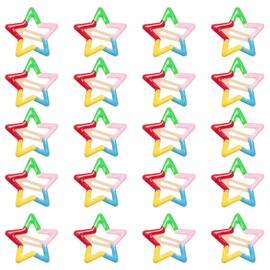 ELANE 20 Pcs Small Snap Hair Clips for Women Girl,Cute Hair Barrettes for Women Fine Thin Hair Accessories (Multi-color Star)
