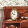 NIKKY HOME Gold Table Clock Silent Non-Ticking, Small Shelf Desk