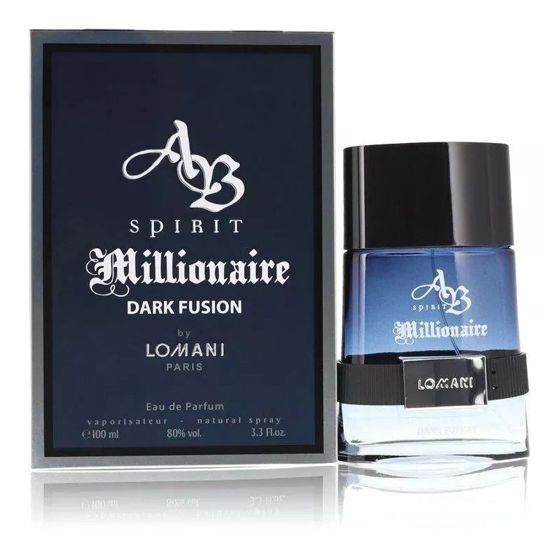 Spirit Millionaire Dark Fusion Cologne By Lomani EDP Spray 3.3oz/100ml