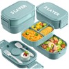 Pure Whimsy Bento Lunch Box, 65 oz 3-Tier Stackable Lunch