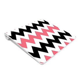 MightySkins Skin Compatible With Apple Magic Trackpad (original) wrap cover sticker skins Black Pink Chevron