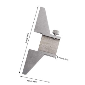 Tomotato Caliper Depth Base, Depth Base T Bar Depth Base Caliper Depth Base Attachment Measuring Accessories for Dial, Digital, Vernier Calipers