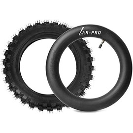 2.5-10" Off-Road Tire and Inner Tube Set - Dirt Bike Tire with 10-Inch Rim and 2.5/2.75-10 Dirt Bike Inner Tube Replacement Compatible with Honda CRF50/XR50, Suzuki DRZ70/JR50, and Yamaha PW50