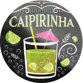schilderkreis24 Cocktail "Caipirinha" Magnet Decorative Fridge Magnet Kitchen Gift Idea Birthday Christmas Long Drink Tonic Spirits Drinker 8 x 8 cm