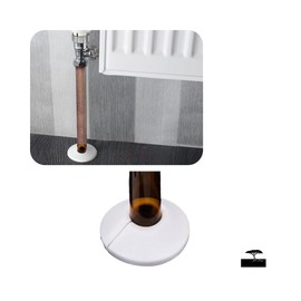 Plastic Radiator Pipe Covers White Pipe Collars, Pipe Decoration Cover, White Radiator Pipe Collars, Water Pipe Covers Fit for 15 mm Diameter Pipe -12 PCS