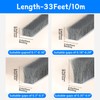 33 Ft Gray Self-Adhesive Soundproofing Weather Stripping for Doors and