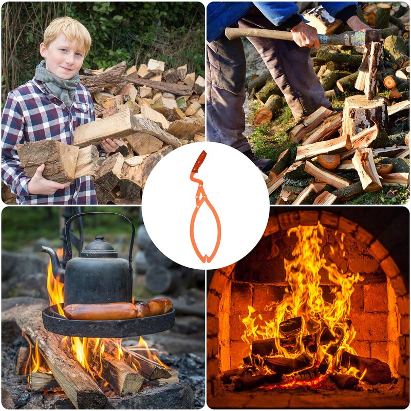 LEARNIBEE Log Tongs 13",Log Grabber, Log Lifter, Longging Tongs Loads