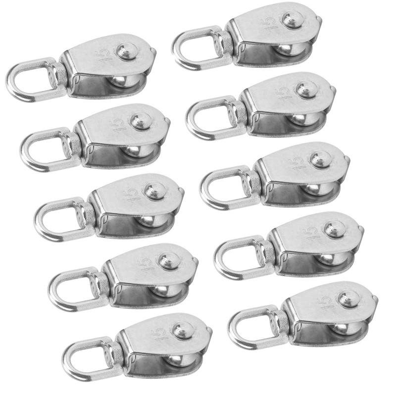10pcs M15 Pulley 304 Stainless Steel Wire Rope AntiRust Single