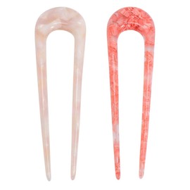 Frcolor U-shaped Hairpin Hair Pin, Hair Arrangement, Kimono, Yukata, Wedding, Coming-of-Age Ceremony, Hair Ornament, Set of 2 (Style 2)