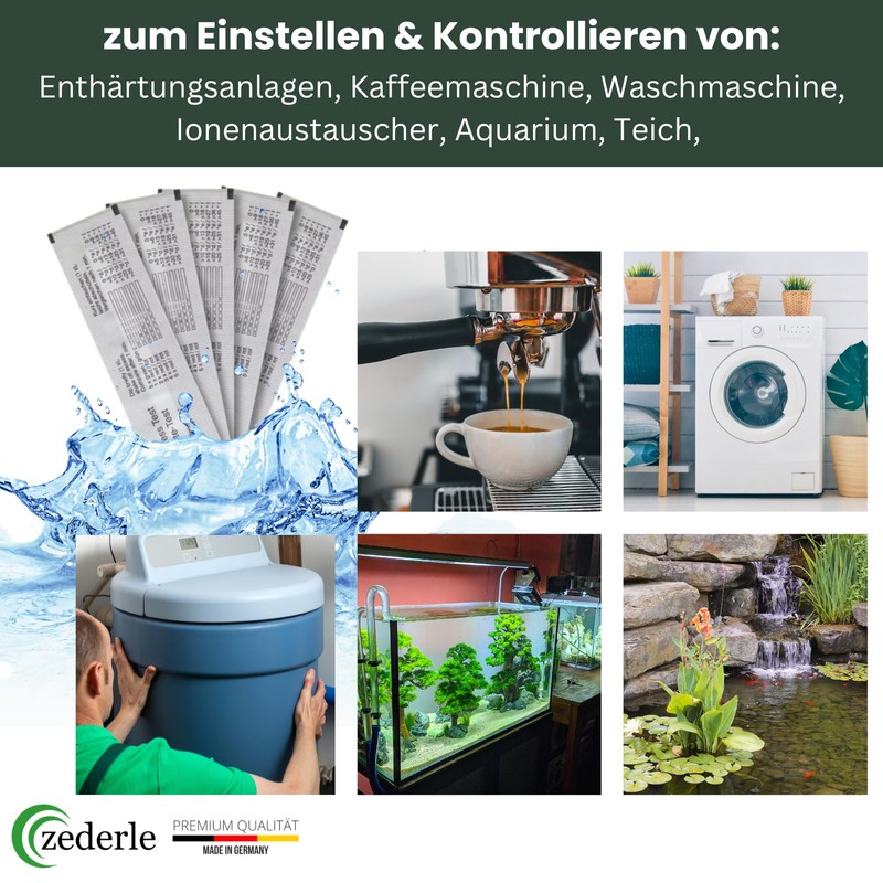 zederle Pack of 20 Water Hardness Test Strips Test Kit