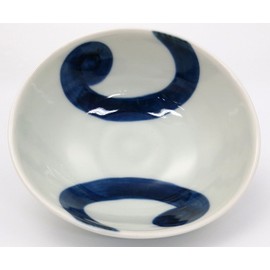 Hasami Ware Koso Kiln Transformation Salad Bowl Swirl Crest