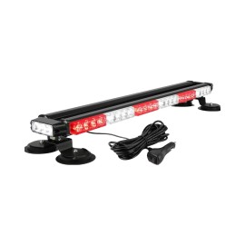 29.5" 54W 12V 100 Lumens LED Strobe Light Bar Double-Sided Flashing High Intensity Emergency Warning Magnetic Base for CarLight Color: Amber, Rated Power: 54, Beam Angle: Spot