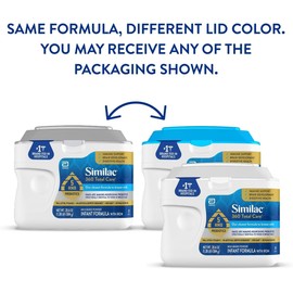 Similac 360 Total Care Infant Formula, Has 5 HMO Prebiotics, Our Closest Prebiotic Blend to Breast Milk, Non-GMO, Baby Formula Powder, 20.6-oz Tub