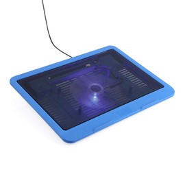 Richer-R Laptop Cooling Pad, Portable Ultra-Quiet Laptop Cooler Suitable for 14 inch or Below Notebook with Fans, light Weight Design(Blue)