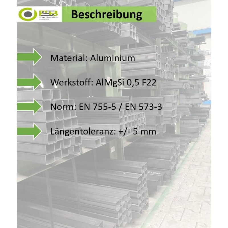 Aluminium Round Tube 25 x 2 mm EN 573/755 L