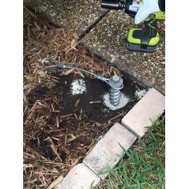 Penetrator 10" Aluminum Re-Usable Screw Anchor with Tie Off Cable - Heat Treated, 356 Aluminum, Lightweight, Reusable for Use in Soil, Sand, Asphalt