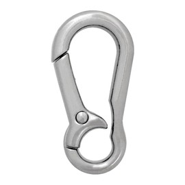 Daio Seisakusho Die-Cast Carabiner, Round Type, 0.7 x 1.4 inches (18 x 35 mm), Silver (1 Piece)