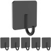 Docrok 6 Pack Stainless Steel Heavy Duty Adhesive Towel Hooks