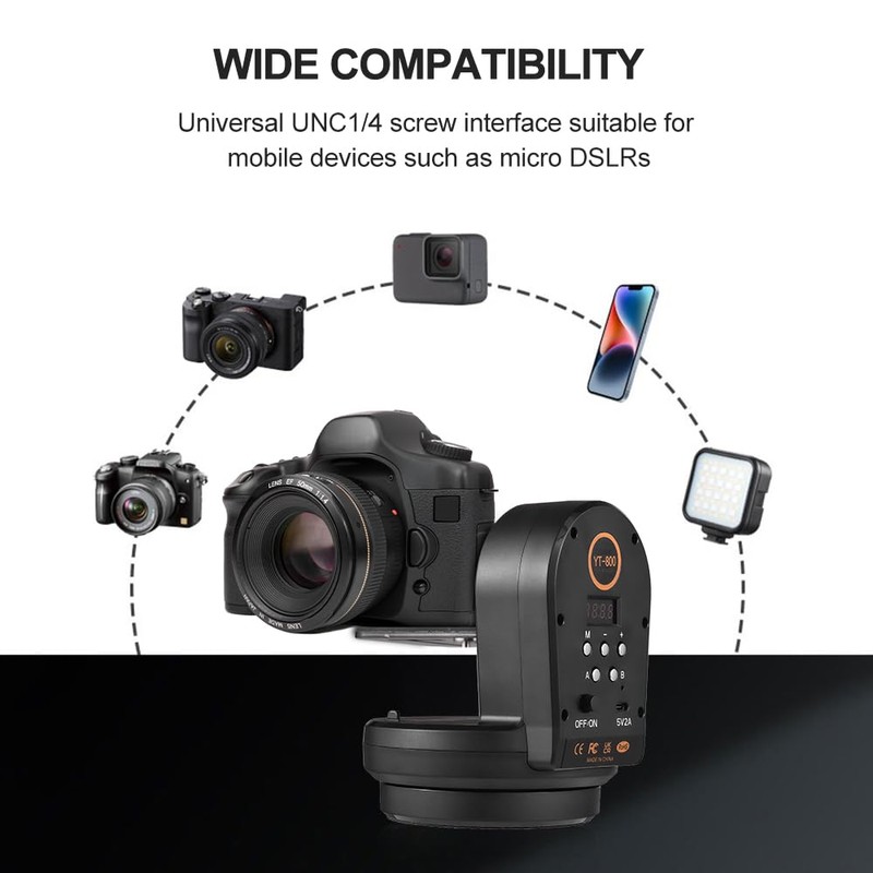 Panorama Shooting Motorized Panoramic Head, AB Position Setting, Fit Tripod,