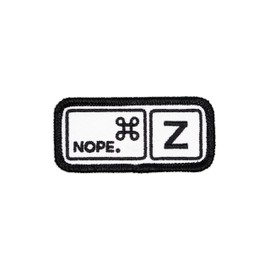 Winks For Days Parche bordado para planchar con la tecla Nope Undo (Command+Z)