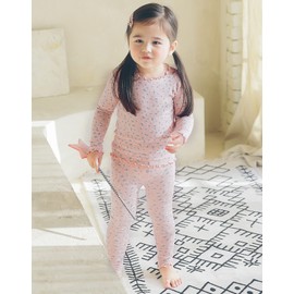 VAENAIT BABY Infant Toddler Kids Pajamas Pjs 2pcs Set Modal Pink Bouquet S