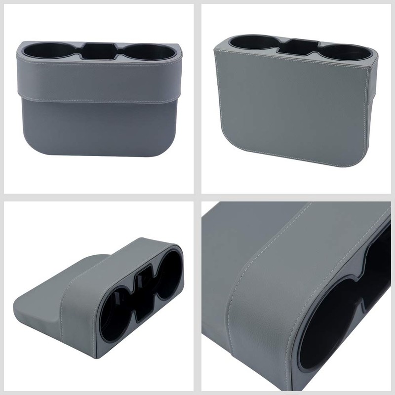 Gray Multifunctional Car Cup Holder Car Seat Organizer Gap Filler