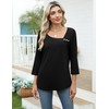 LOMON Tunic Tops for Women Loose Fit Dressy 3/4 Length