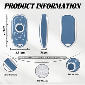 TOOMUME TOOMUME Schlsselhlle TPU, Autoschlssel Hlle 3 Tasten Passt fr Opel Vauxhall Insignia B Astra K Corsa E Zafira C Meriva B Buick Encore Envision Verano, Schlsselcover Schutz Schlsselgeh?use