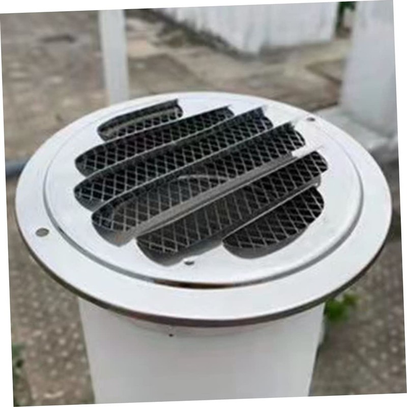 WOONEKY Exhaust Fan Cover Stainless Steel Rain Hat Round Air