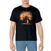Artistic Fall Tree with Orange Tabby Cat, Watercolor T-Shirt
