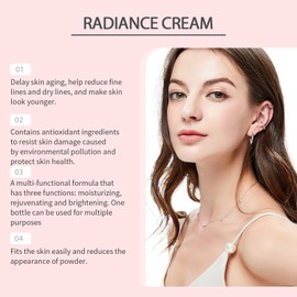 Radiant Cream, Pre Makeup Application Cream, Moisturising Pre-Make-up Barrier Cream, Complexion Corrector, Radiant Skin, Long-Lasting Nude Make-Up, Pack of 2