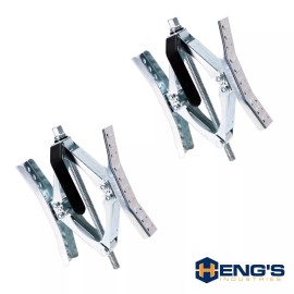 Heng's Industries Wheel Chock Stabilizer 2 Sets for RV Travel Trailers with Crank & Bit