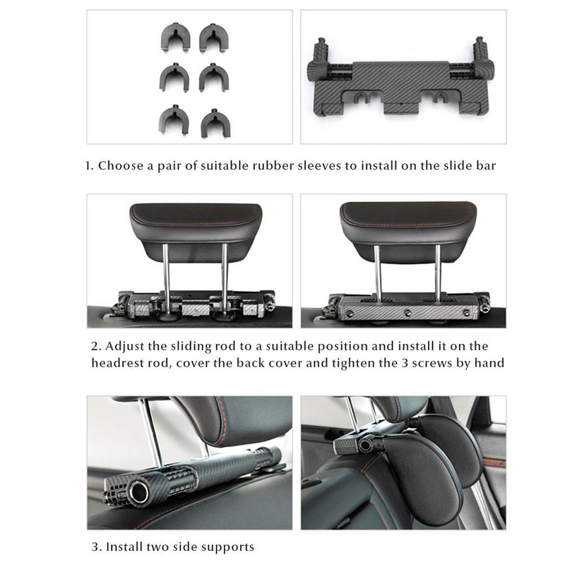 Car Seat Headrest Pillow U Shaped Adjustable Sleeping Travel Car