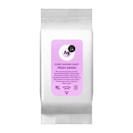 AG 24 Clear Shower Sheets, Fresh Savon, 30 Count