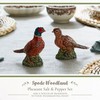 Spode 3.5" Pheasant-Shaped Salt and Pepper Shakers - Dolomite Ceramic