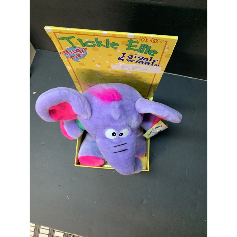 Metro 1997 Tickle Twins - Ellie Elephant Purple Plush New