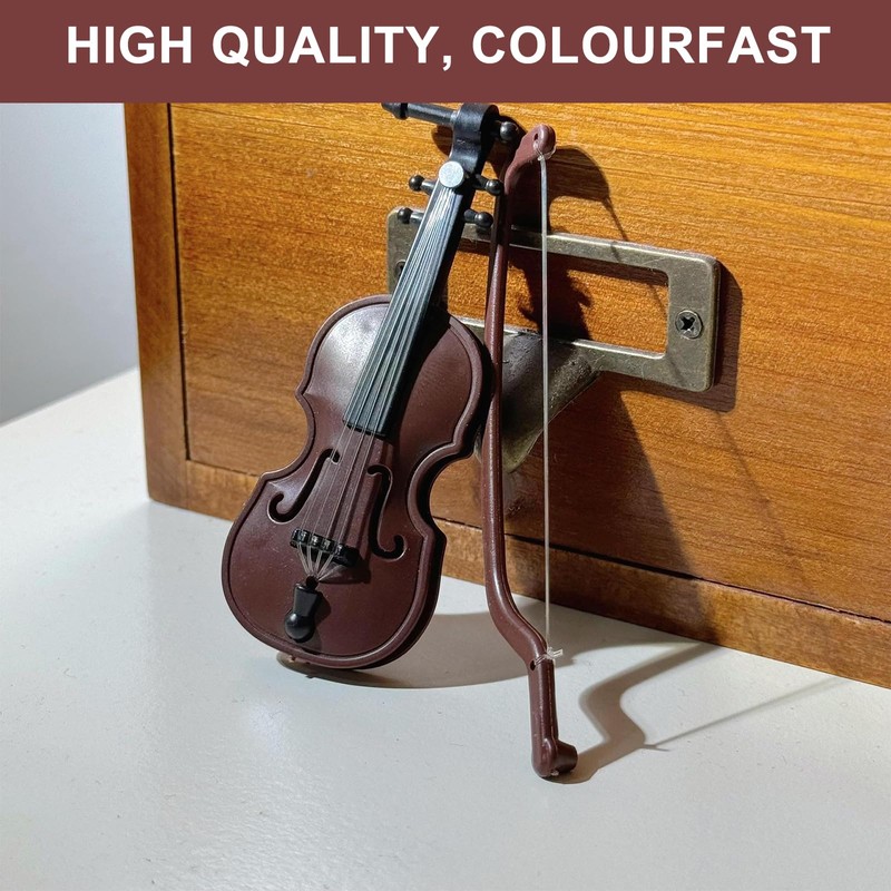 1 Set Mini Violin Model - World's Smallest Plastic Violin
