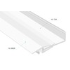 HEXIM Angle Profiles Unequiline White PVC Plastic Angle Selection Dimensions