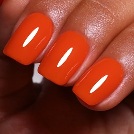 Neon Gel Polish, 0.5 Fl Oz Neon Orange Red Nail Gel Polish Spring Summer Art Starter Manicure Salon DIY Soak off UV LED Design