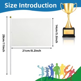 Tuofang Pack of 20 flags, game flags, rings flags, pieces small flag with pole, applicable to world cup sporting events flags
