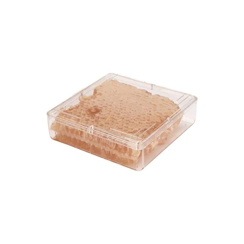 Pioneer Plastics 091C Clear Square Plastic Container, 4.3125" W x