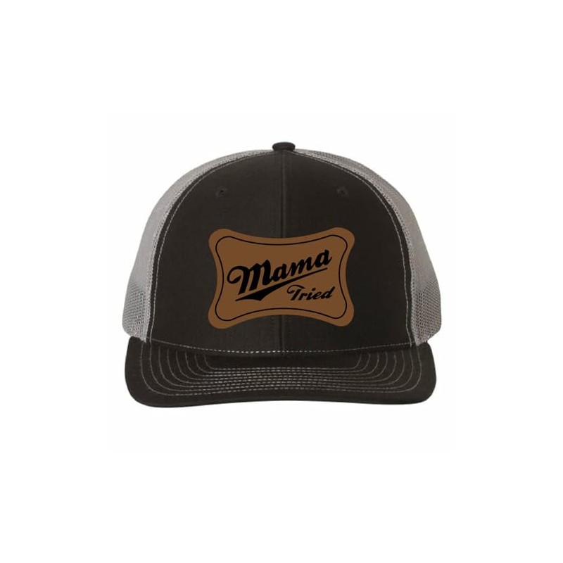 Mama Tried Black Sheep Leather Patch Hat, Funny Hat for