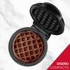 Holstein Housewares Personal Non-Stick Waffle Maker, Black - 4-inch Waffles