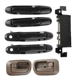 HHCSOP 7PCS Exterior Interior Door Handle Set Front Rear Left Driver Right Passenger Side + Tailgate Handle Fit for Toyota Sienna 1998 1999 2000 2001 2002 2003