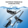 HAMITOR Corner Shower Caddy Tension Pole: Adjustable Stainless Steel Shower