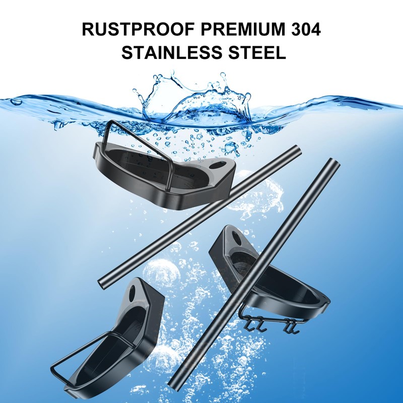 HAMITOR Corner Shower Caddy Tension Pole: Adjustable Stainless Steel Shower