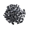 Guifeng 50PCS 12mm Black Zipper Pull Cord End Lock Plastic