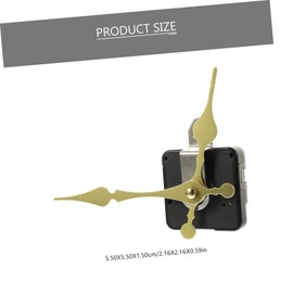 WOONEKY 2 Sets Silent DIY Clock Movement Mechanism Kit for Wall Clocks Black Gold Practical Replacement Parts for Repairing and Customizing